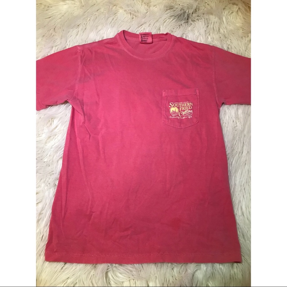 Pink Giraffe Southern Fried Cotton T Shirt